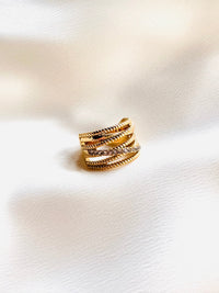 Twist and Cubic Zirconia Ring - SABRINA