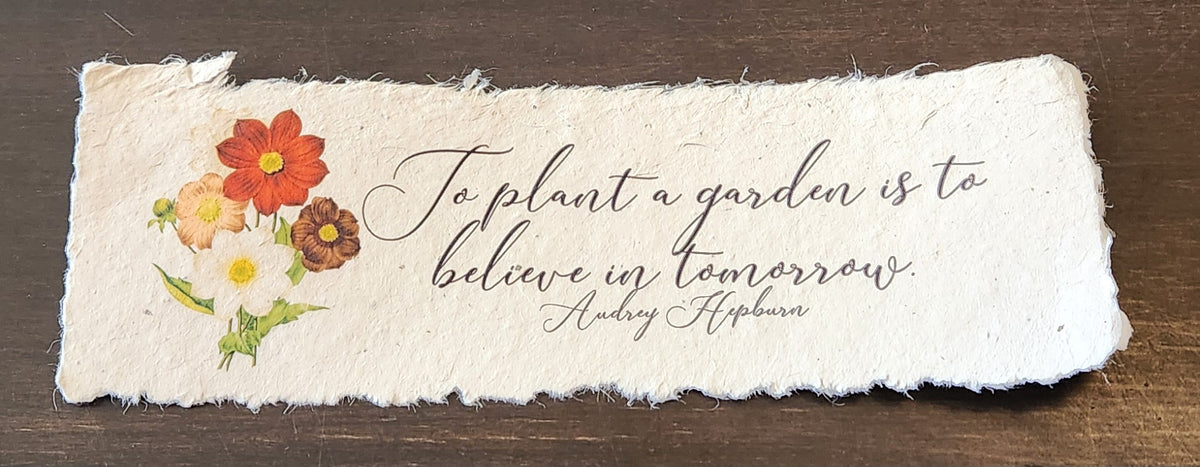 Nature Inspirational Quote on Handmade Paper Print