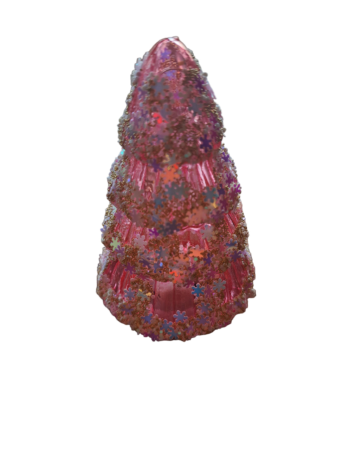 Glitter Tree with LED Lights4" glass tree with LED lights.