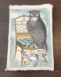 Inspirational Quote with Bird on Handmade Paper Print