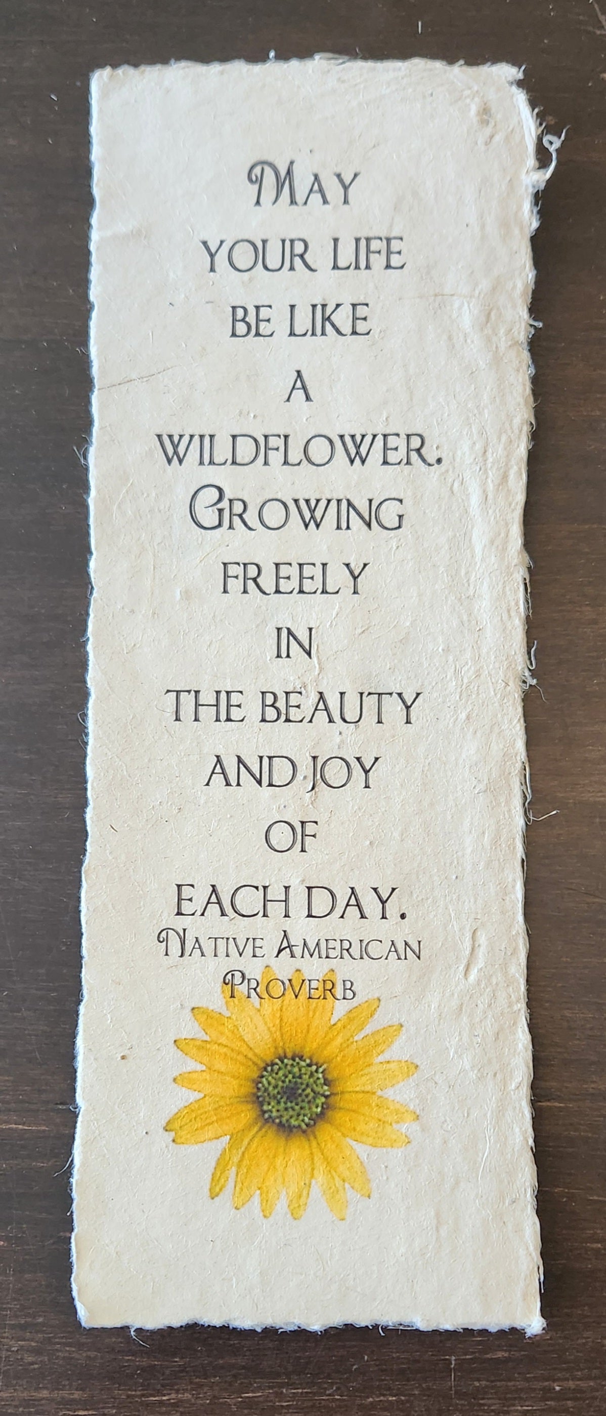 Nature Inspirational Quote on Handmade Paper Print