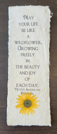 Nature Inspirational Quote on Handmade Paper Print