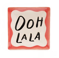 Stoneware Dish with Culinary Sayings