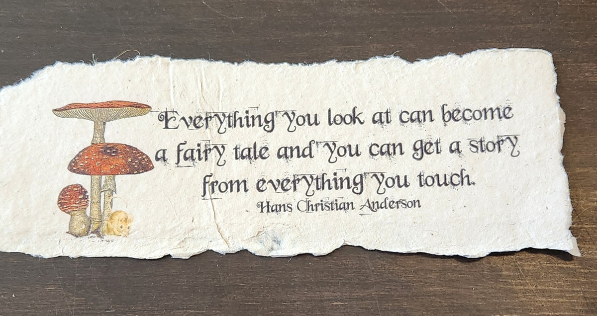 Inspirational Author Quote on Handmade Paper Print