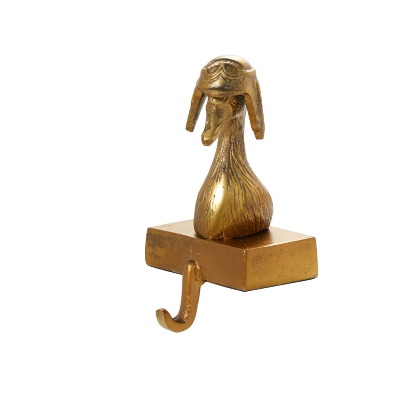 E+E Charlie the Duck Antiqued Gold Stocking Holder