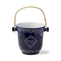 Celebrate Wine Bucket Blue Porcelain Summer