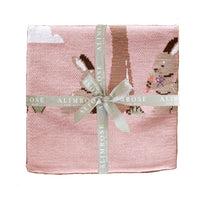Bunnies Day Out Baby Blanket - Petal Pink | Alimrose