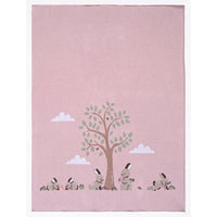 Bunnies Day Out Baby Blanket - Petal Pink | Alimrose