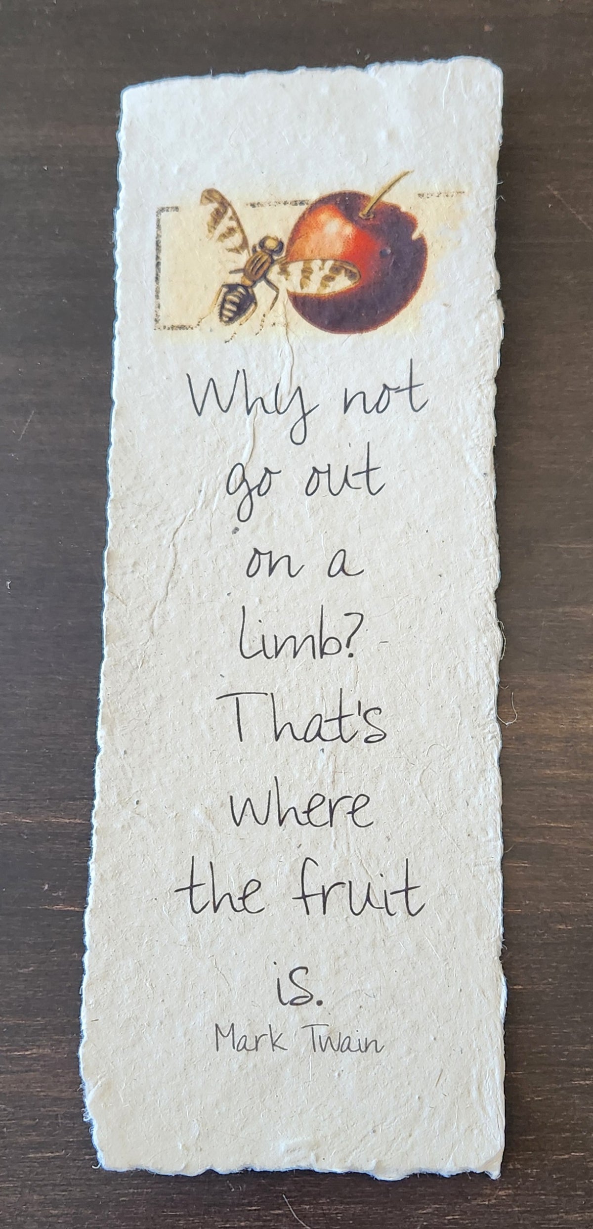 Nature Inspirational Quote on Handmade Paper Print