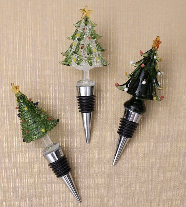 Glass Tree Bottle Stopper in Gift Box - 3 Designs