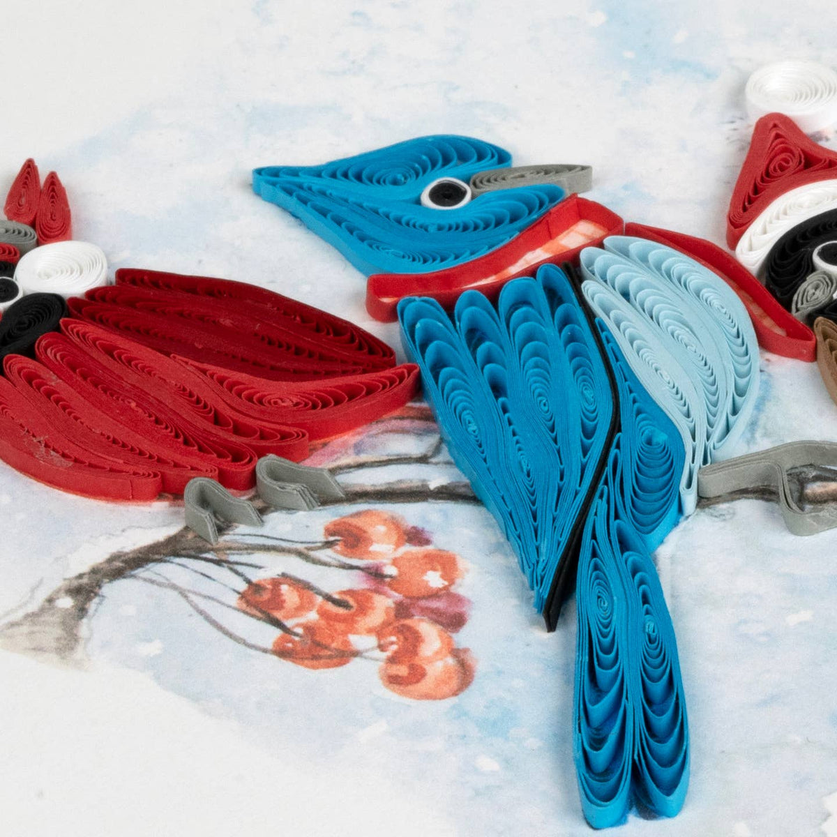 Quilled Snowbirds Greeting Card