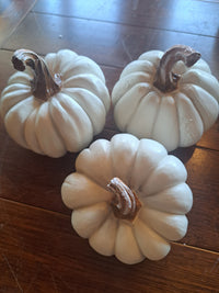 White Resin Pumpkin