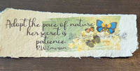 Nature Inspirational Quote on Handmade Paper Print