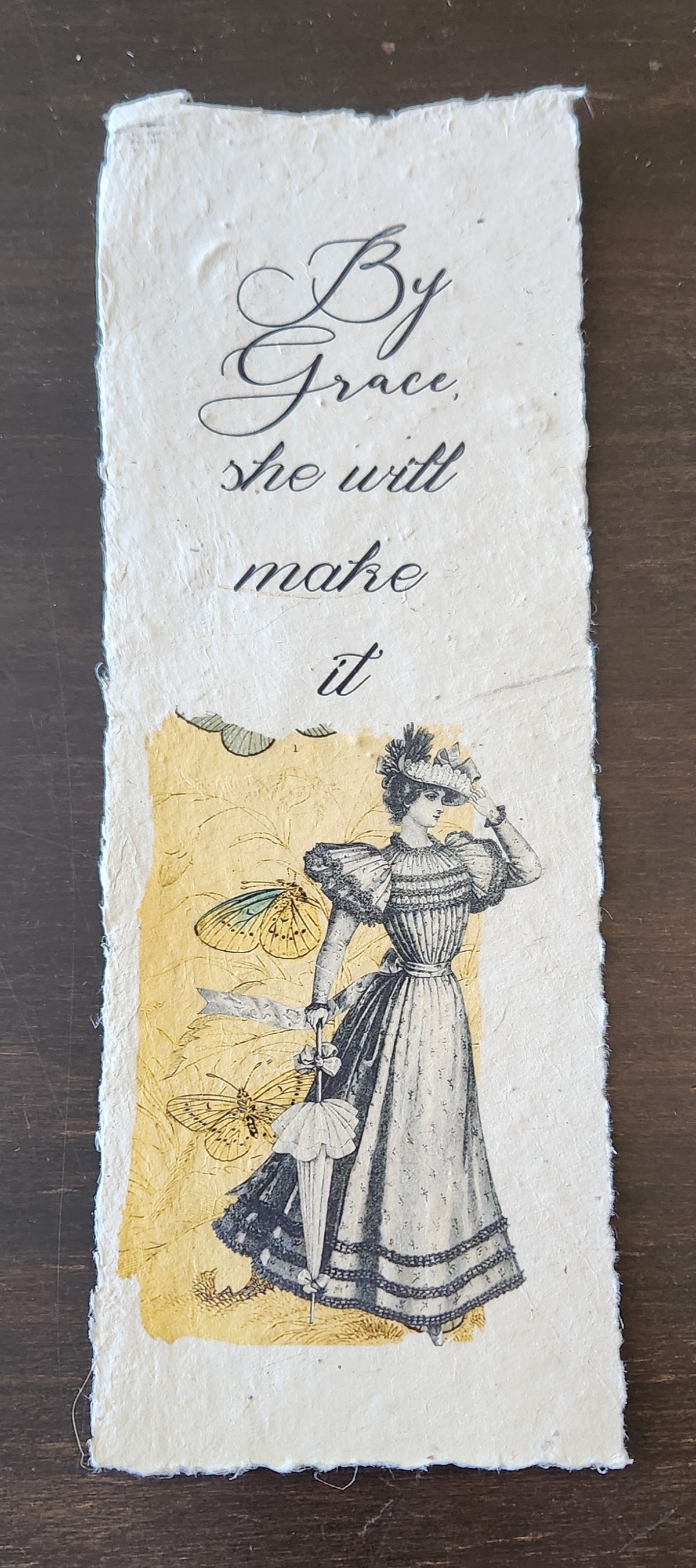 Inspirational Quote on Handmade Paper Print