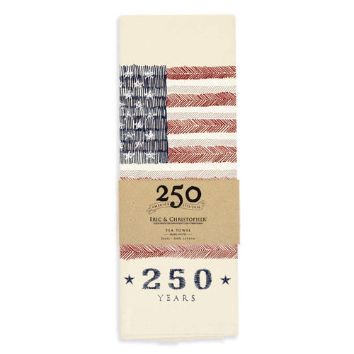 American Flag Anniversary Tea Towel | Eric & Christopher