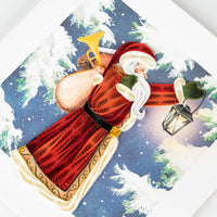 Quilled Vintage Santa Christmas Card