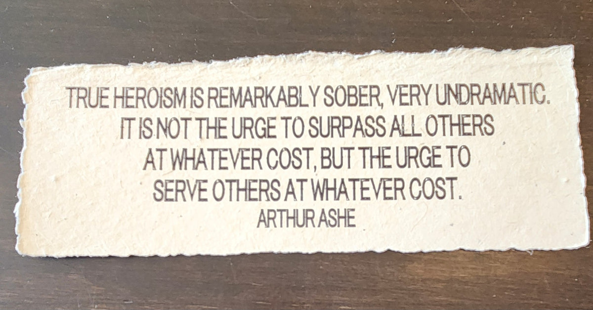 Inspirational Author Quote on Handmade Paper Print