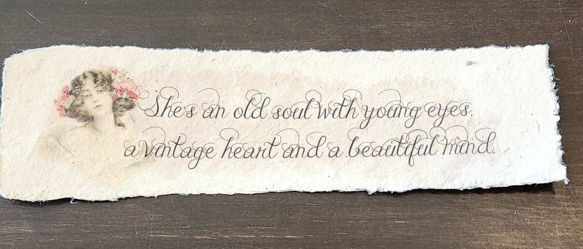 Inspirational Quote on Handmade Paper Print