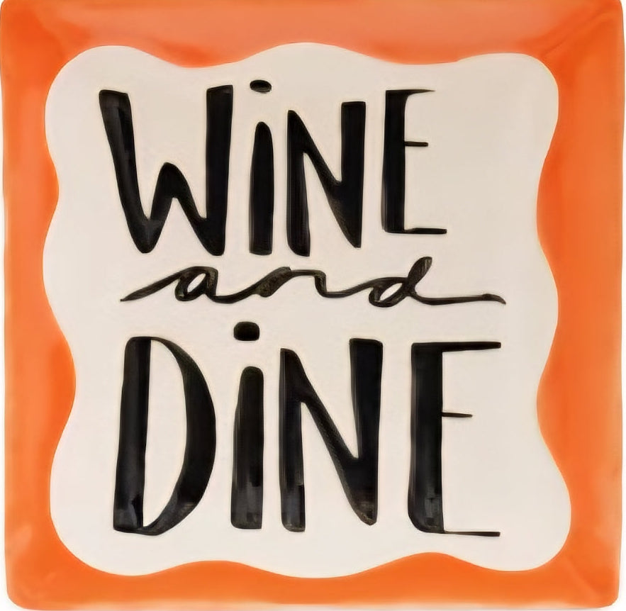 Stoneware Dish with Culinary Sayings