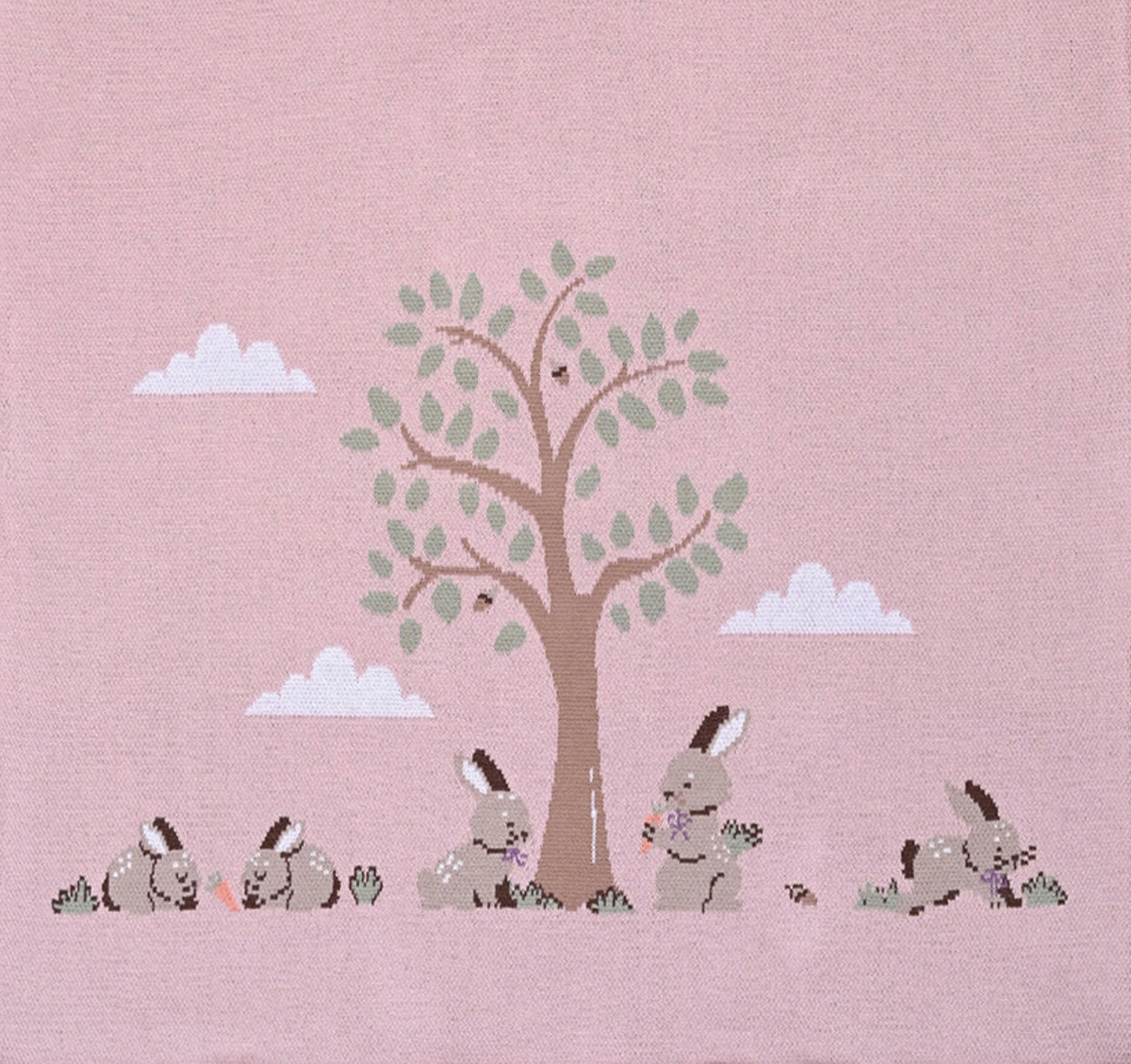 Bunnies Day Out Baby Blanket - Petal Pink | Alimrose
