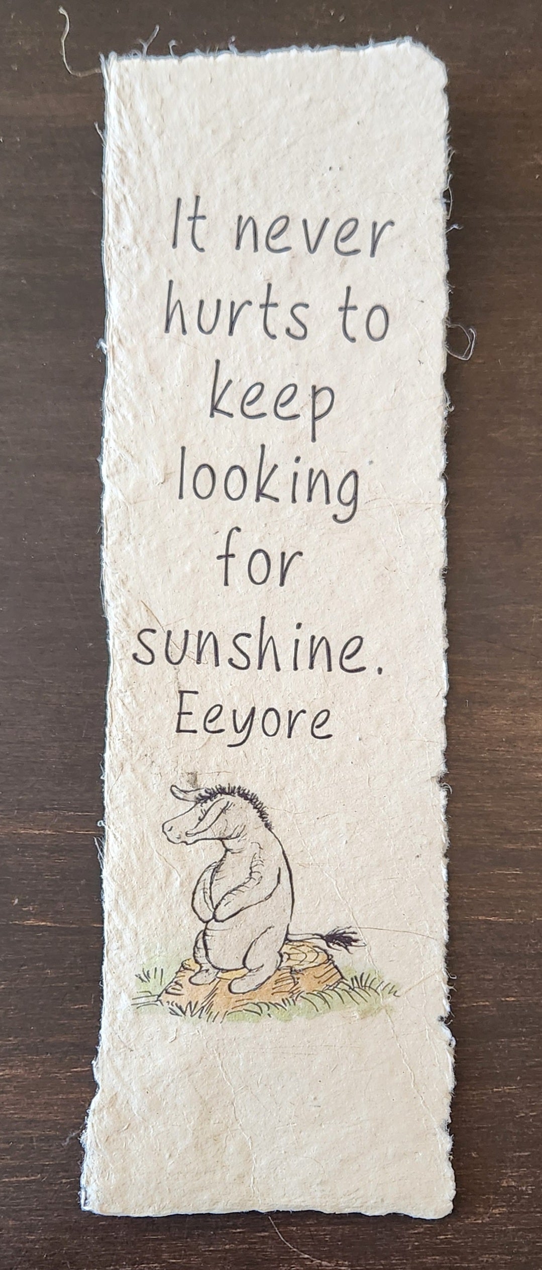 Book Themed Quote on Handmade Paper Print
