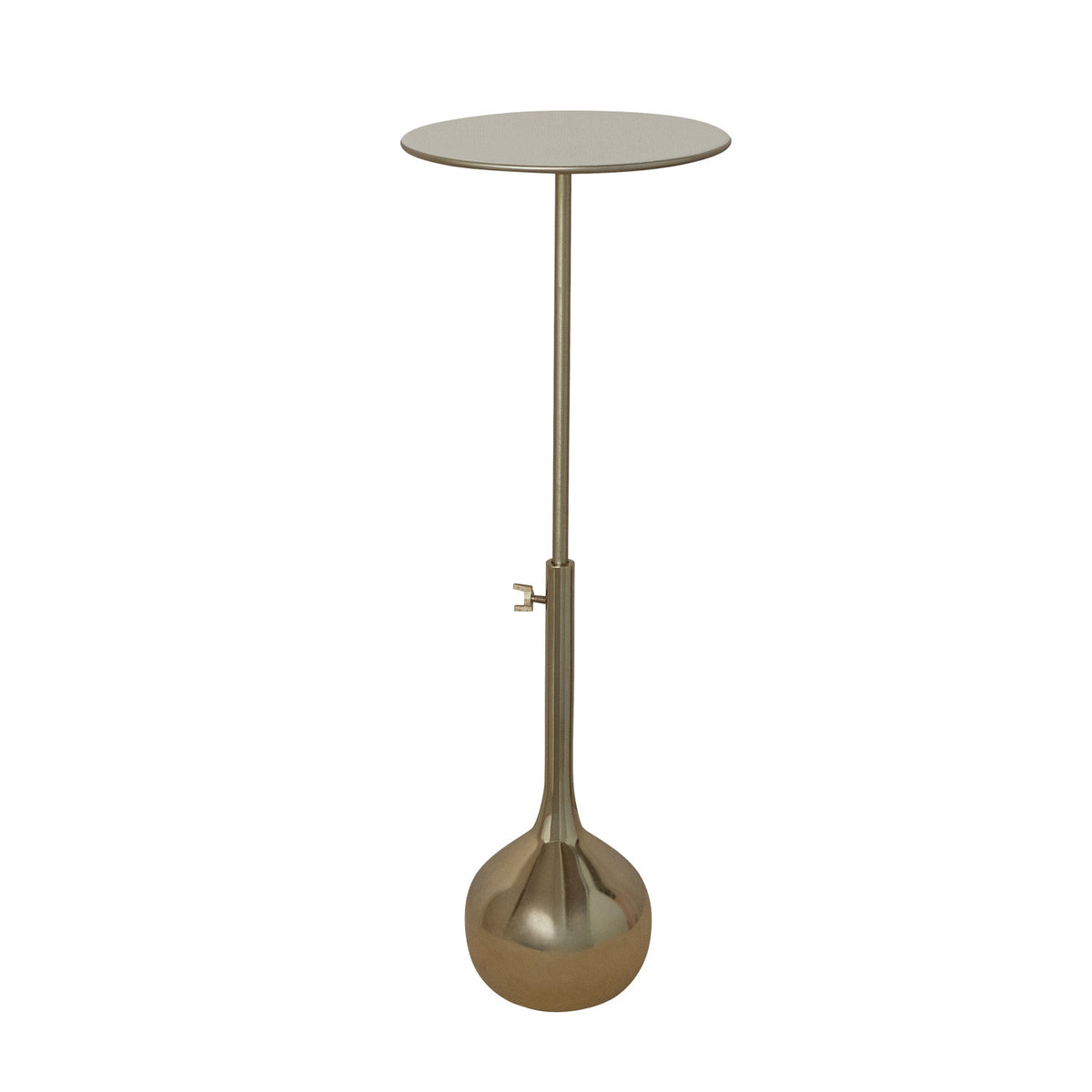 Enameled Aluminum Adjustable Table with Gold Electroplated Base