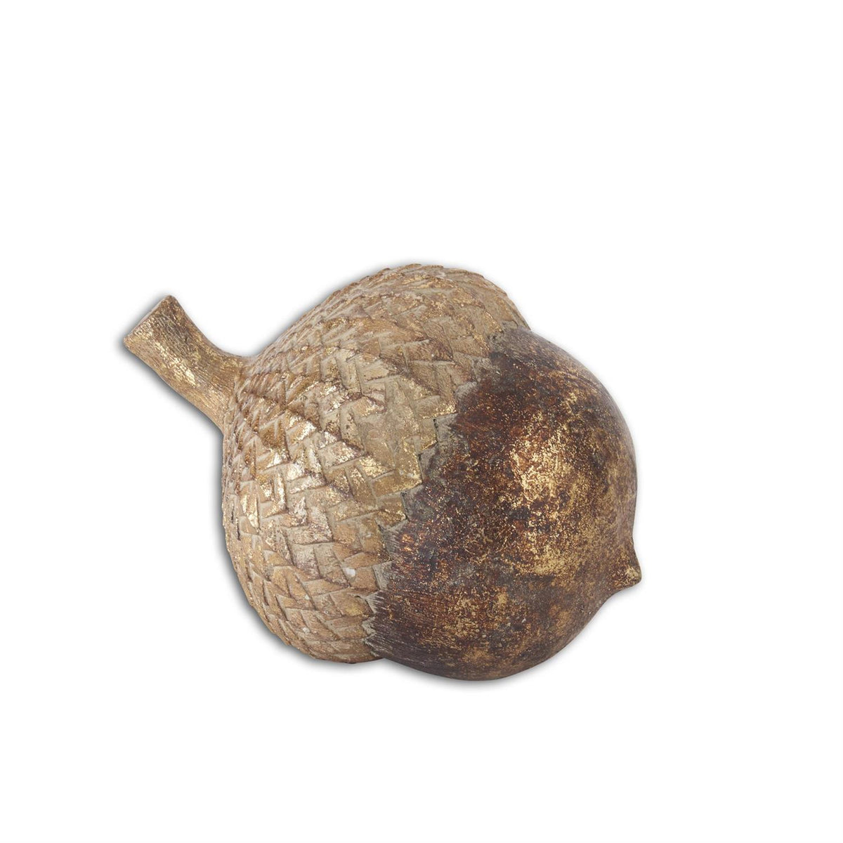 Gold Gilded Resin Acorn, 2 Sizes