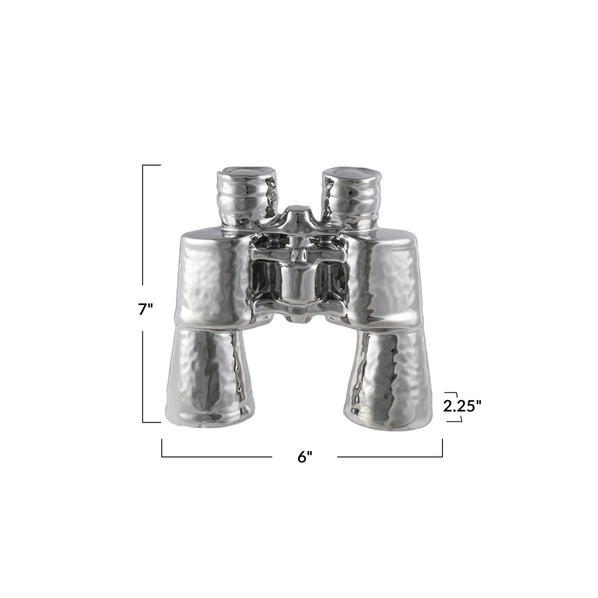 Chrome Stoneware Binoculars