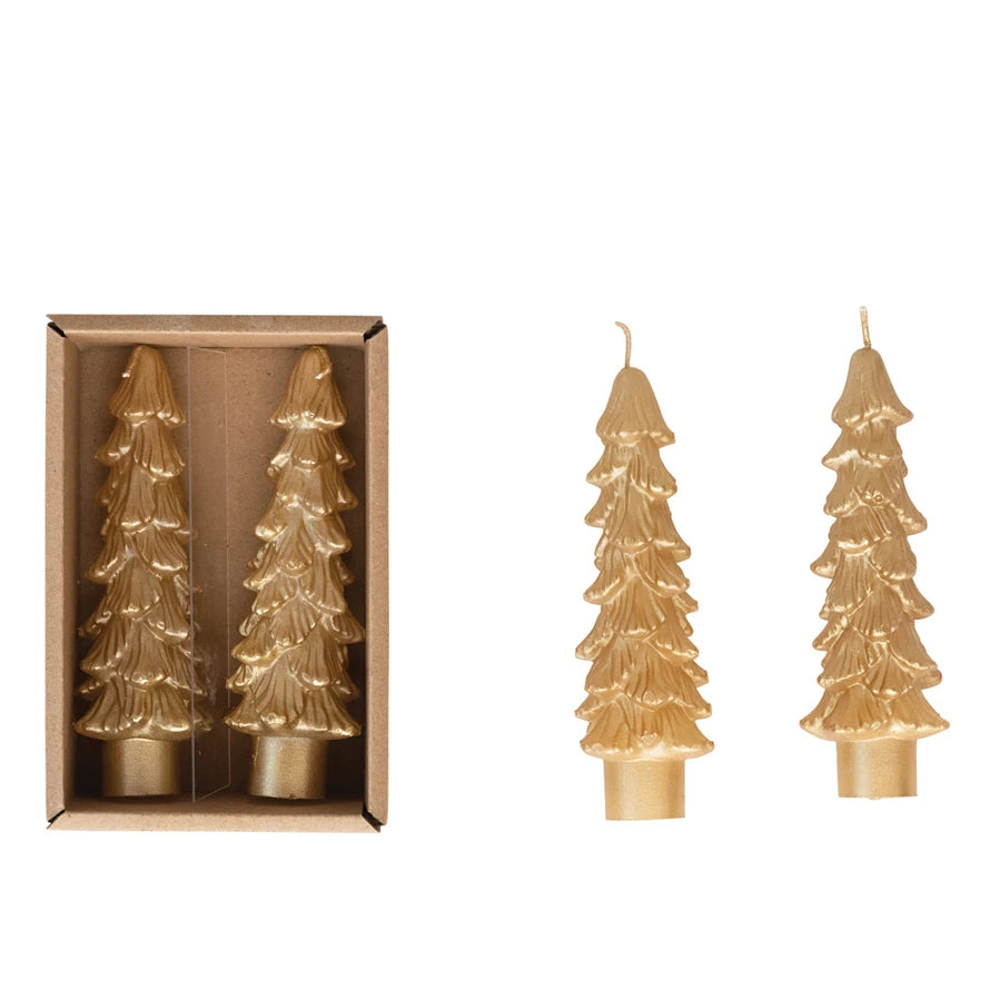 Gold Small Tree Taper Candles