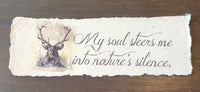 Nature Inspirational Quote on Handmade Paper Print