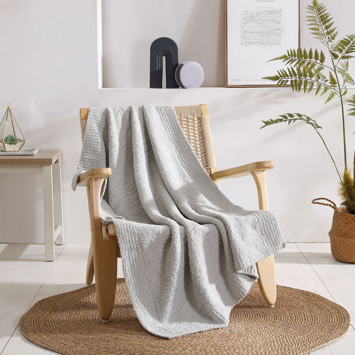 Cloud Grey Snug Lap Throw