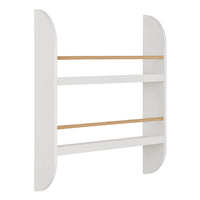 Steiner White Rounded 2-Tier Kids Wall-Mount Bookcase | Danya B.