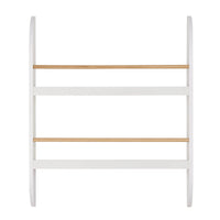 Steiner White Rounded 2-Tier Kids Wall-Mount Bookcase | Danya B.