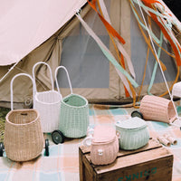 Pastel Olli Ella Luggy Basket with Wheels