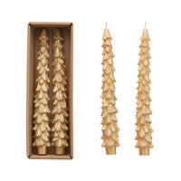Gold Tree Taper Candles - 10"