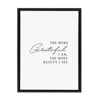 "The More Grateful I Am" Framed Canvas