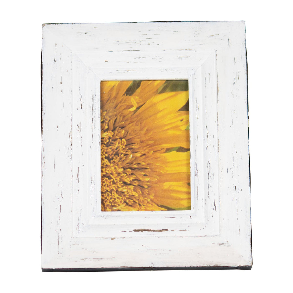 Brushed White Barn Wood Photo Frame 4x6