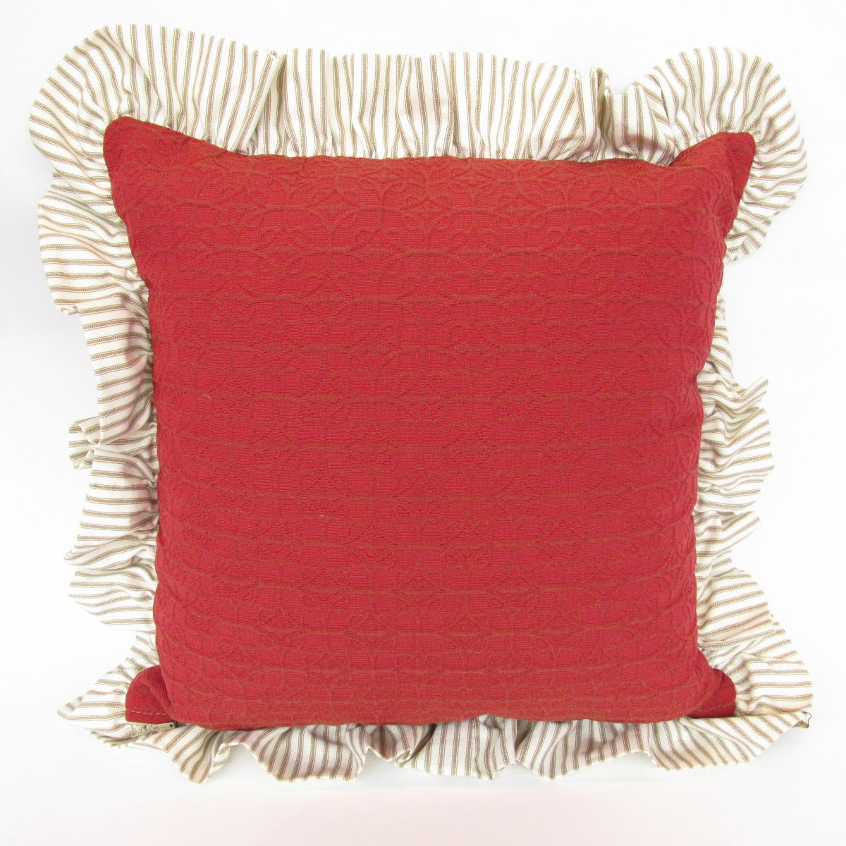 Floral & Striped Pillow