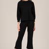 NYTT Black Slub Straight Leg Sweatpants