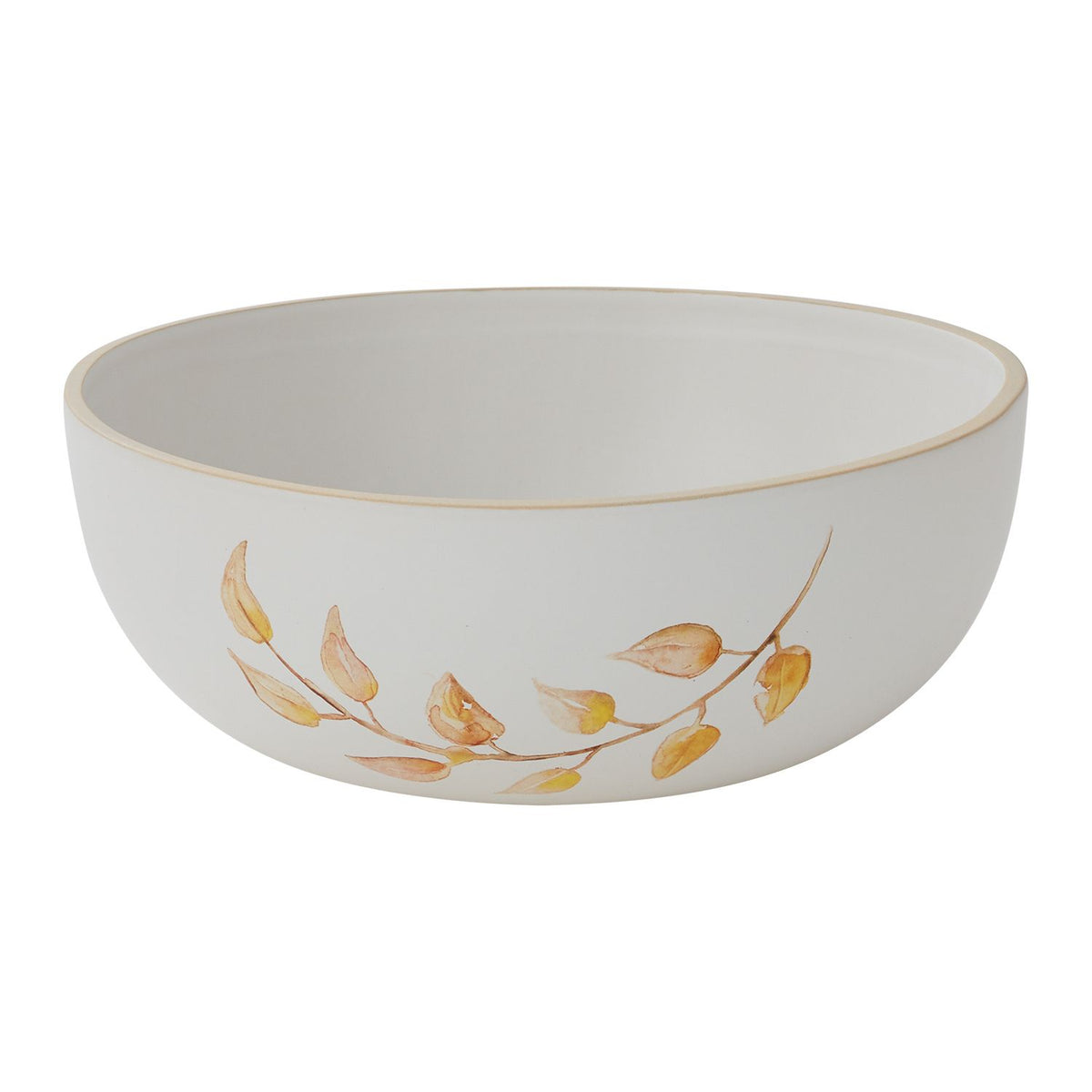 Autumnal Ceramic Bowl w/ Branch & Leaves