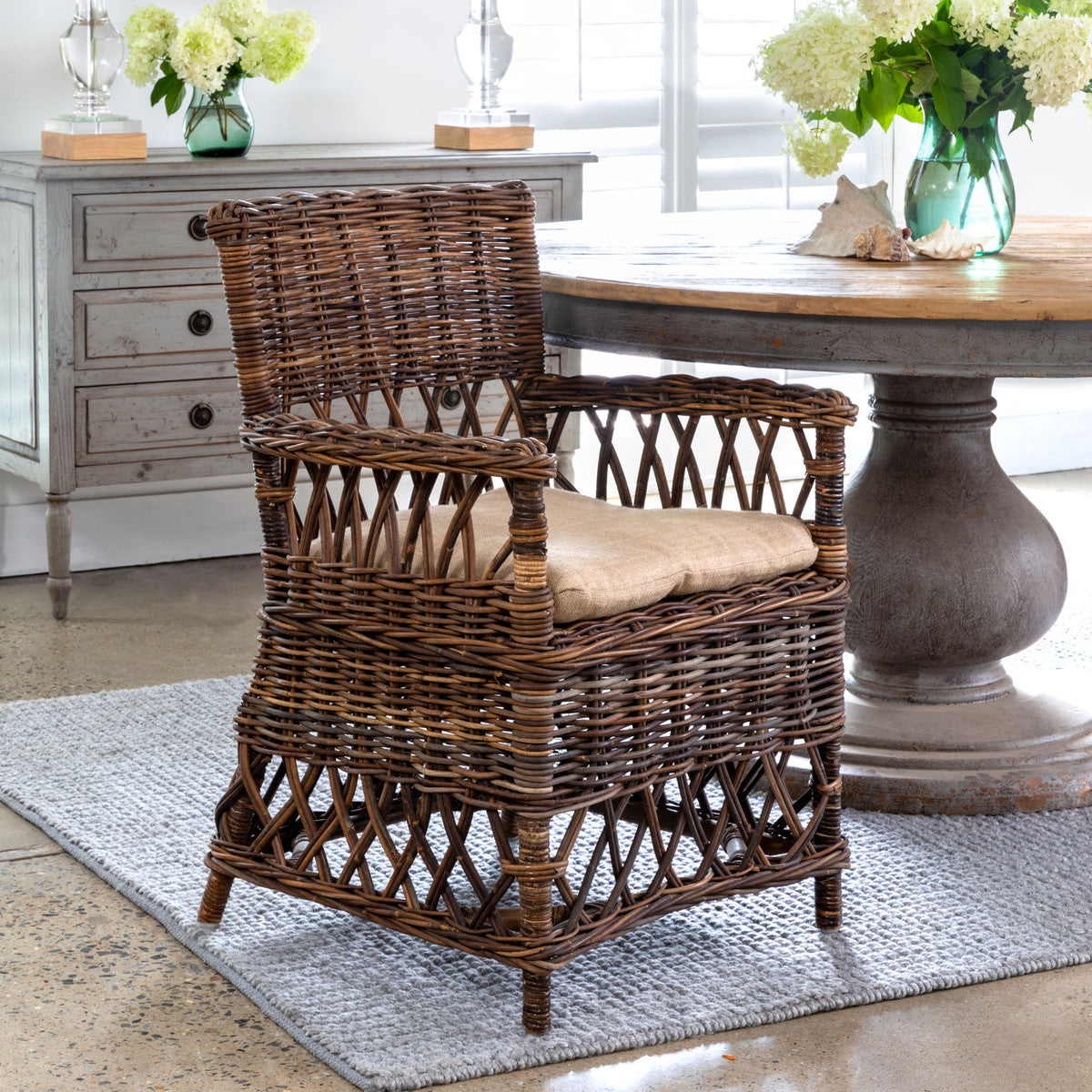 Woven Rattan Plantation Chair