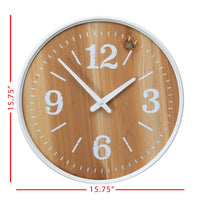 Wooden Face Wall Clock