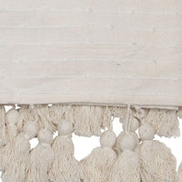 Hand Woven White Throw