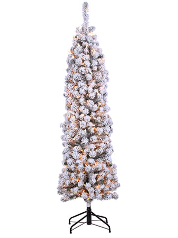 Flocked Tower Tree - 6 Foot