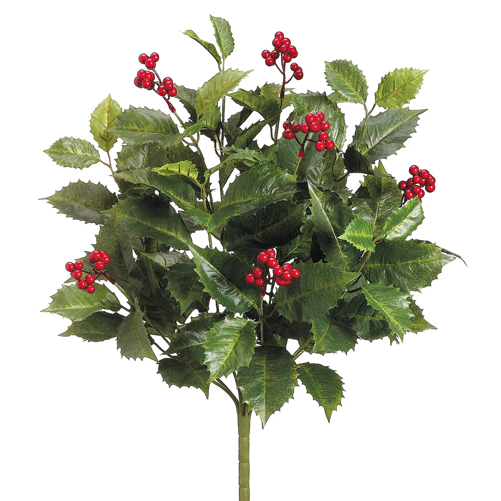 Faux English Holly Spray