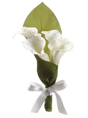 Faux Calla Lily Flower Girl Cone