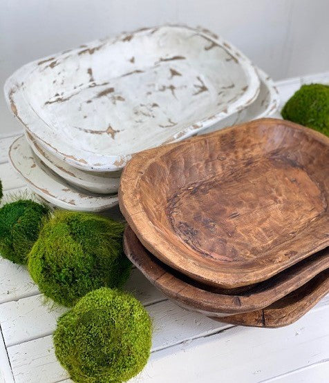 Rustic Spanich Oak Carved Bowl
