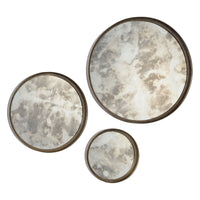 Silver Round Smoky Mirror with Silver Tint