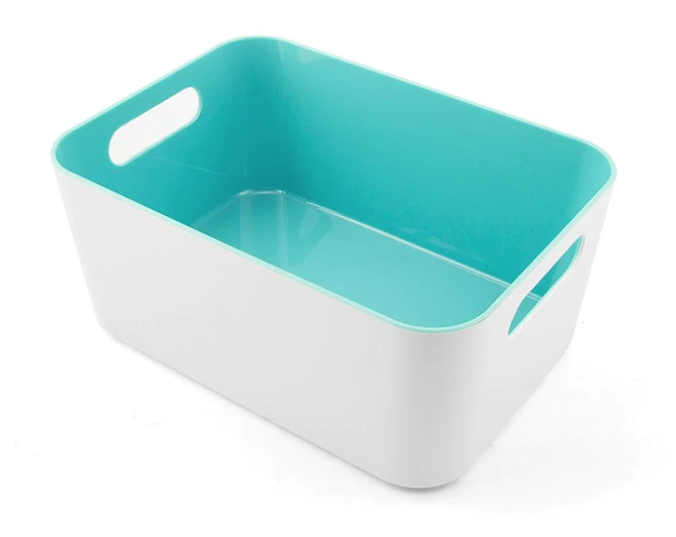 Two Tone Storage Bin w/ Handles